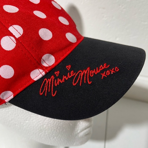 Disney Parks Disneyland Minnie Mouse Polka Dot Ears Bow Adjustable Hat Youth H2 - Picture 3 of 13
